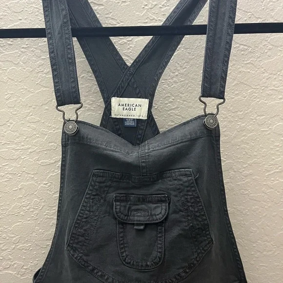American Eagle Outfitters Black Denim Overalls - Picture 9 of 10